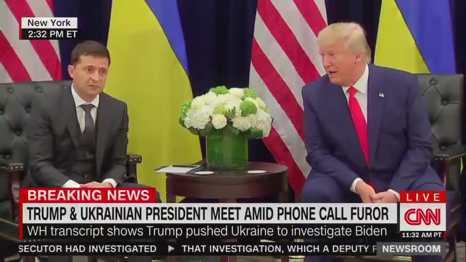 September 25, 2019 President Donald Trump and Zelensky In New York