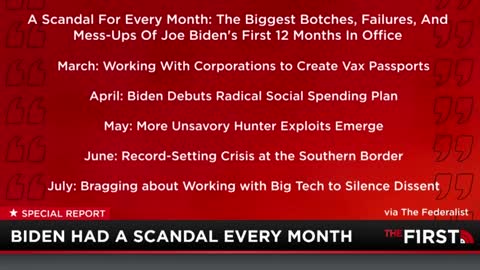 Jesse Kelly- A Scandal Every Month for Biden