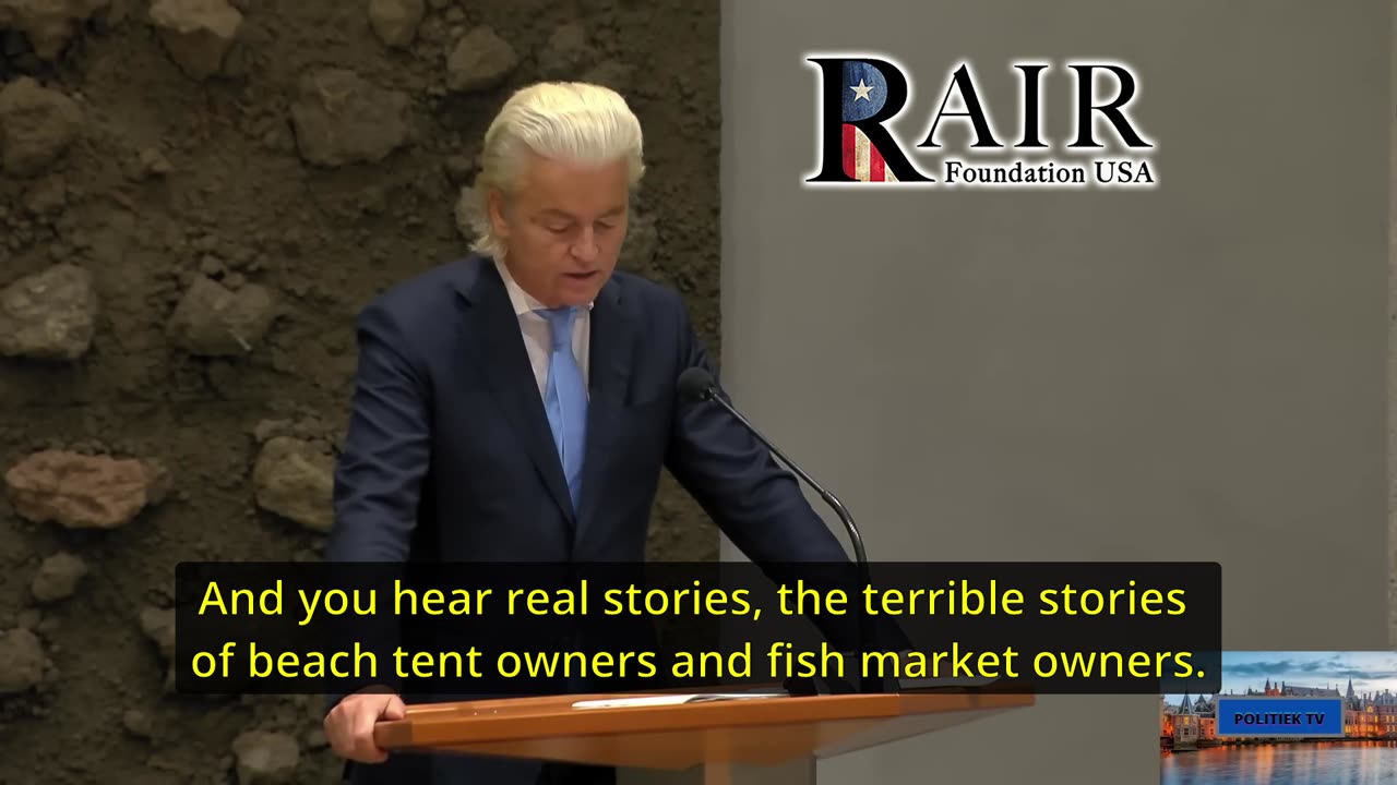 Geert Wilders in Parliament details the damage to Holland by migrants