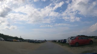 Arrived at a beach. Driving