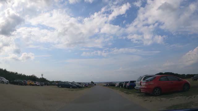Arrived at a beach. Driving
