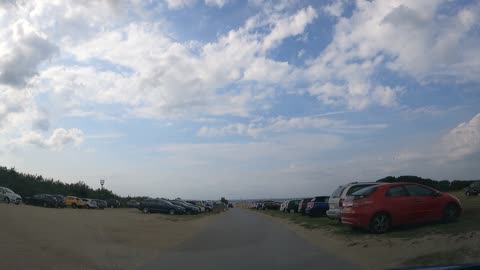 Arrived at a beach. Driving