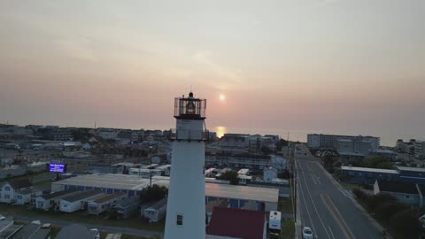 Ocean city Md drone footage lighthouse