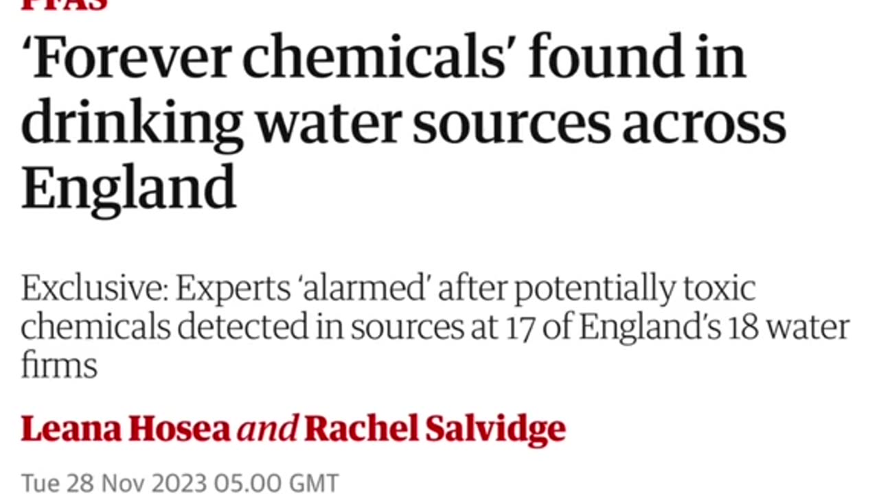 UK Tap Water - Paying To Be Poisoned