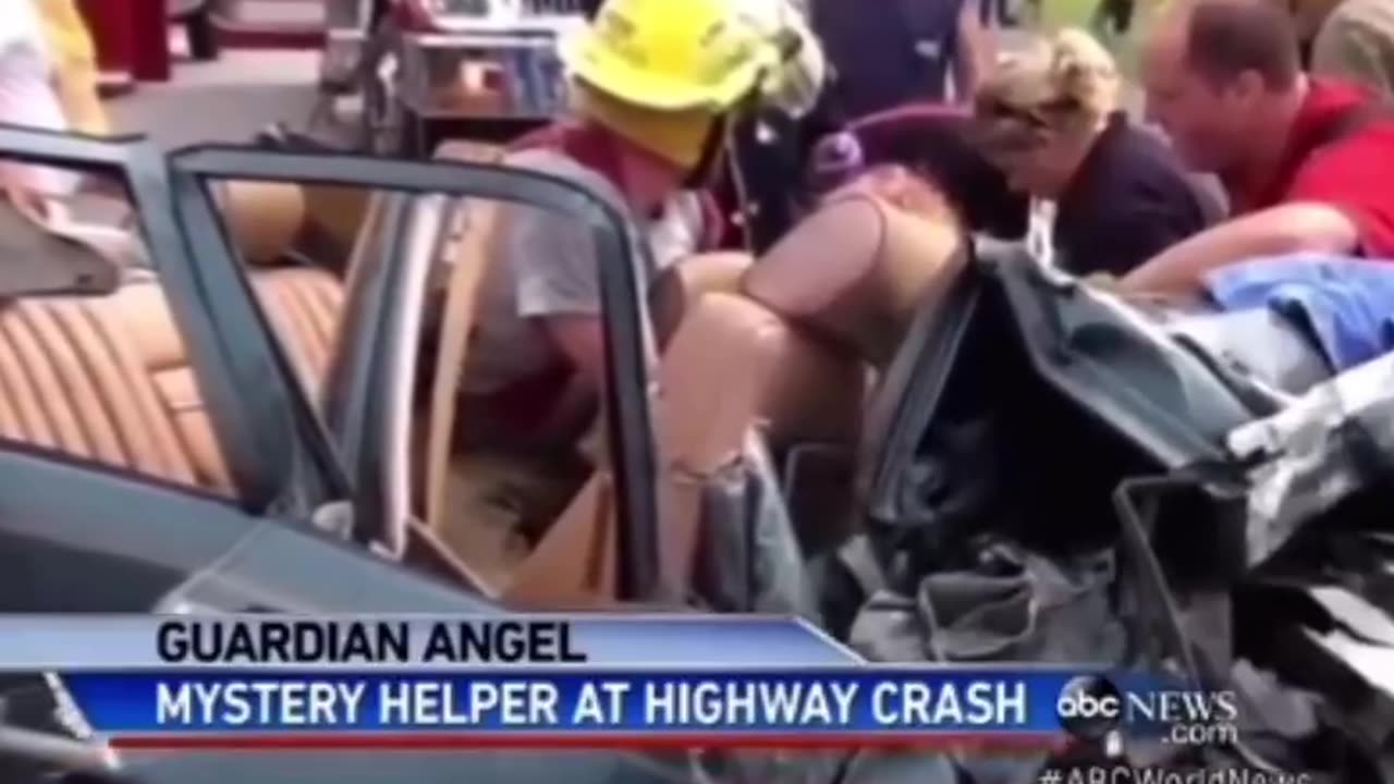 Guardian Angel appears dressed as a Catholic priest, prays and then disappears