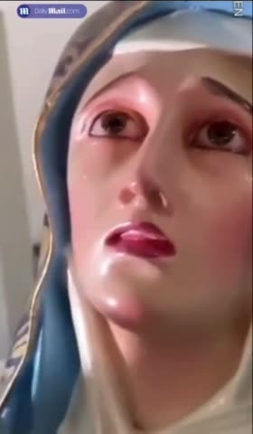 A statue of the Virgin Mary was filmed 'crying' from its eyes in Mexico