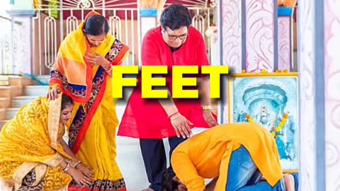 Touching the feet of older in Hindu religion Sanatan Dharma