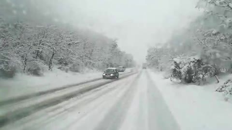 First snow in Macedonia