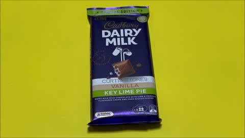 Cadbury Dairy Milk Vanilla Key Lime Pie Chocolate Product vs Packshot