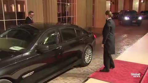Trudeau, Trump and other world leaders arrive at Buckingham Palace for Queen's reception