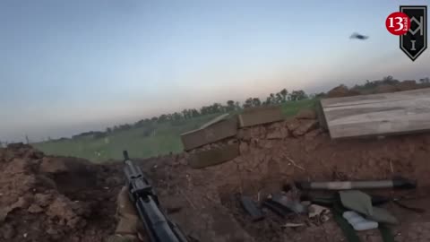 Close-range trench battle between Ukrainian soldiers and Russians near Bakhmut