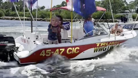 Trump boat parade meme