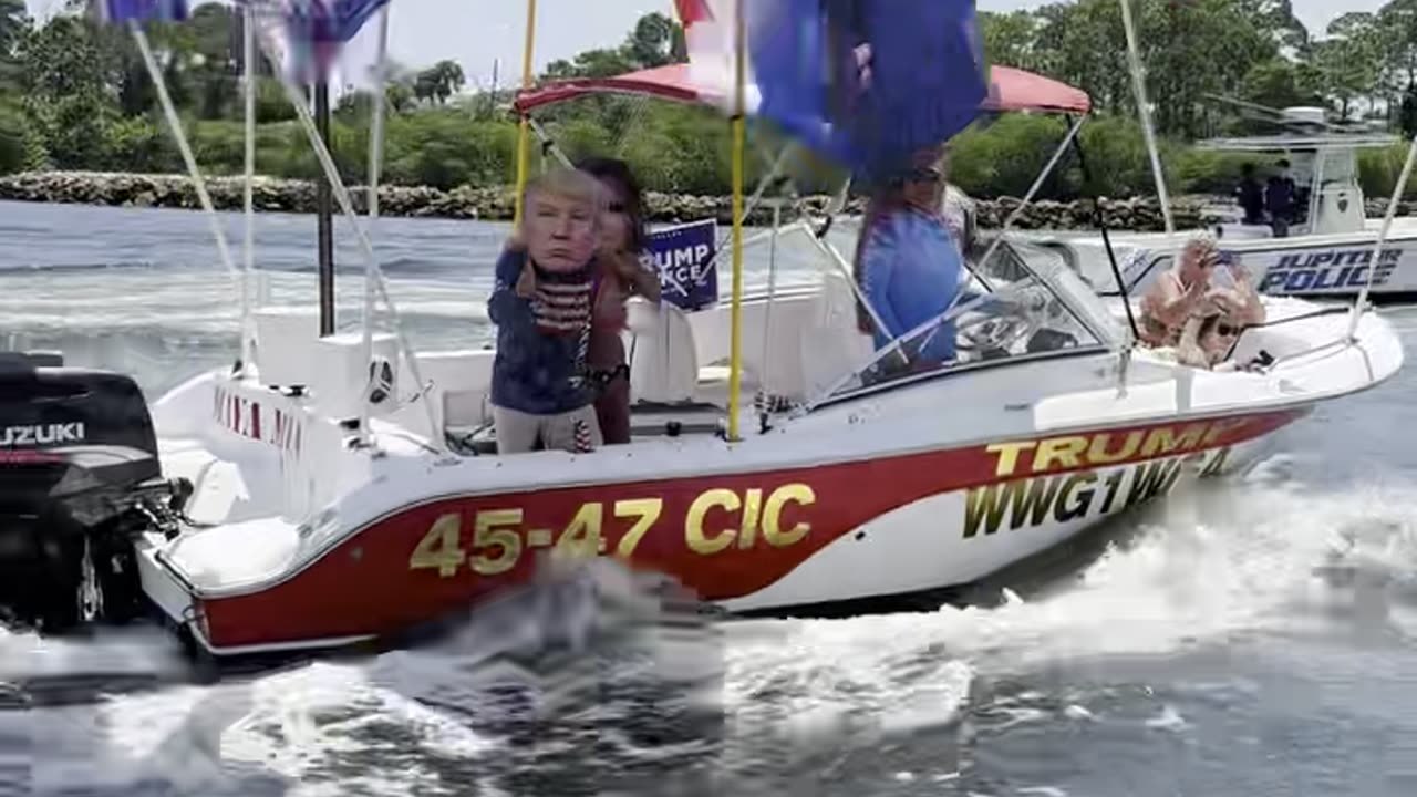 Trump boat parade meme