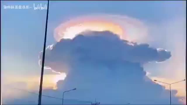Beautiful strange sky all over