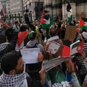 PROTESTS: Pro-Hamas Muslims in Brussels want Islamic Jihad in Europe.