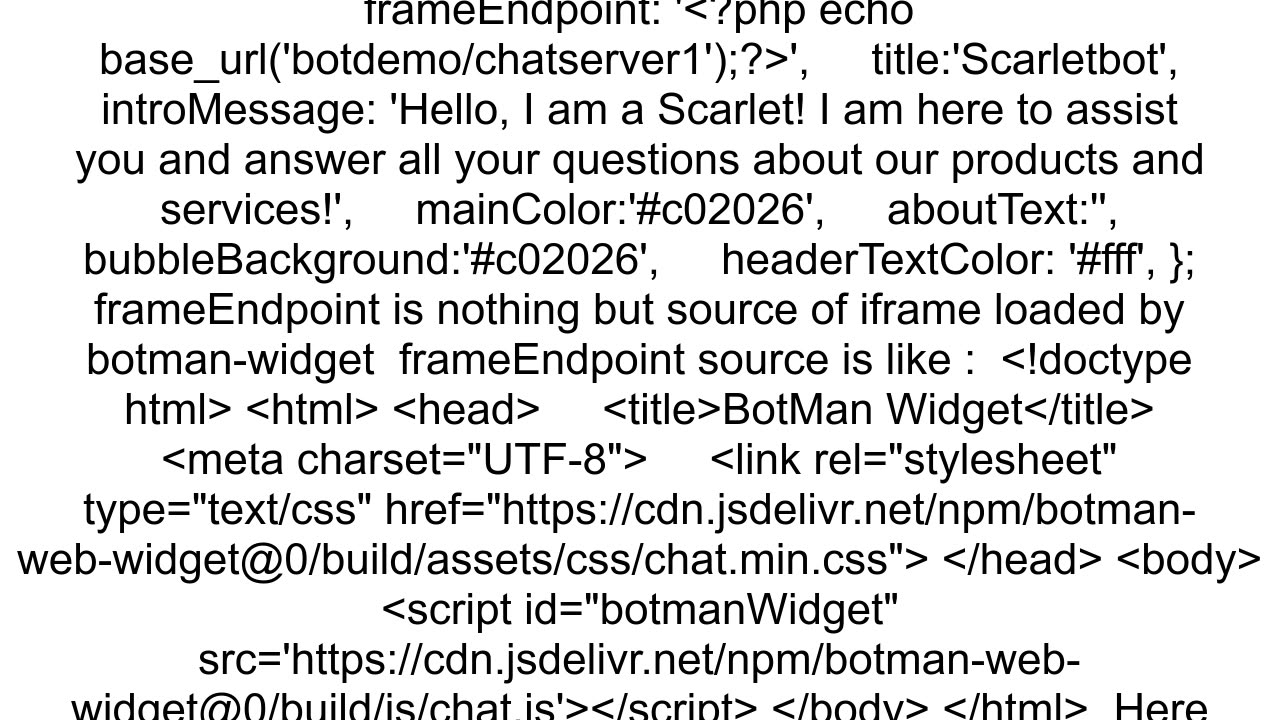 How can I change default backround color of botmanio widget