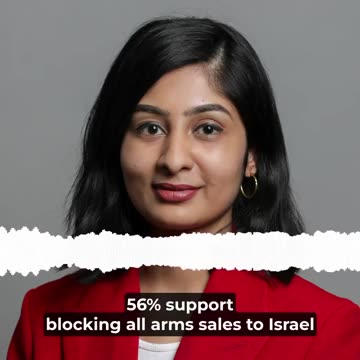 ZARAH SULTANA - "67% of the British public think Israel has committed war