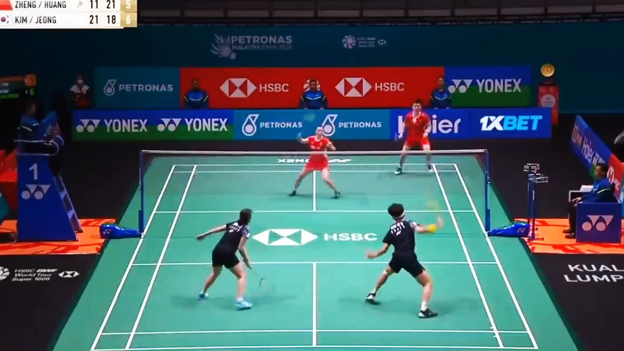 ZHENG / HUANG vs KIH / JEONG Badminton video