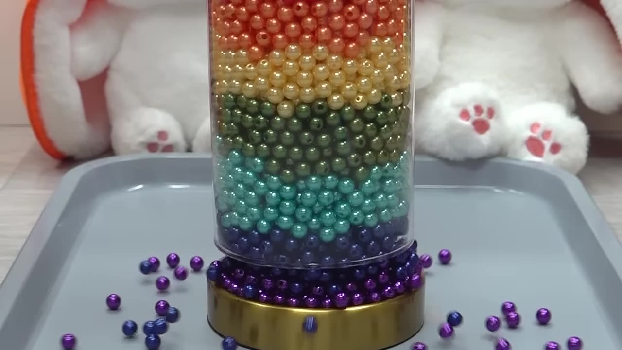 Oddly Satisfying Reverse video🌈🌈 Colored Beads and Balls