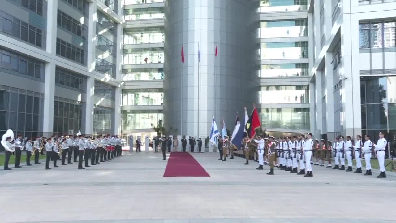 🇬🇧The Moroccan anthem is played at the Israeli military headquarters