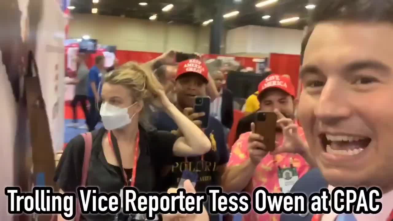 Alex Stein Brutally Trolls Vice Reporter at CPAC Wearing a Mask