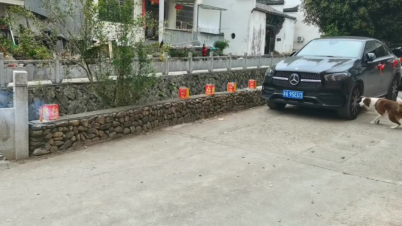 It seems that he likes firecrackers very much