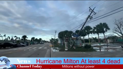 Hurricane Milton millions without power. At Least Four Dead