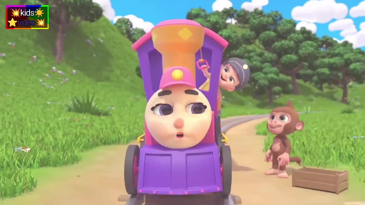 "Zoom Along! 🚂 Catch the Catchy Train Cartoon Song for Kids | Fun and Learning!"