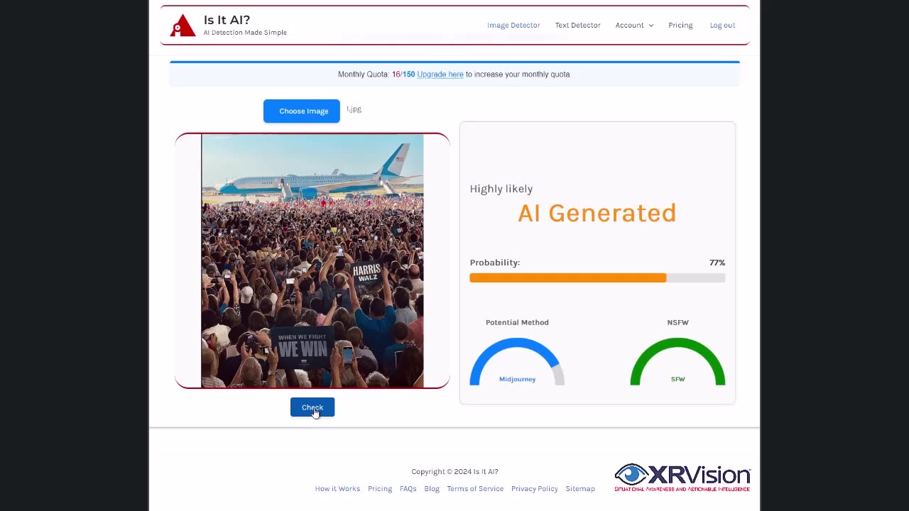 AI Detection Website Confirms Harris Campaign Crowd Image is 'Highly Likely' AI Generated