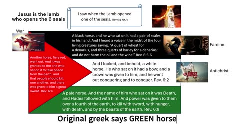 WHAT and WHO are the 4 horses of apocalypse