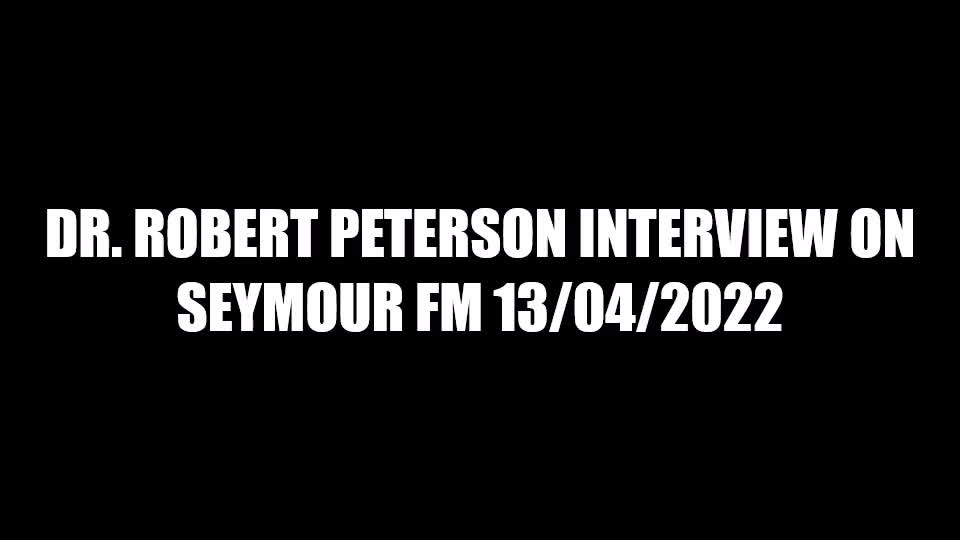 Dr. Robert Peterson Seymour FM Interview 13/04