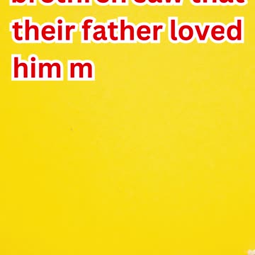 "The Envy of Joseph's Brothers" Genesis 37:4.#short #youtube #yt #ytshortsindia #youtubeshorts