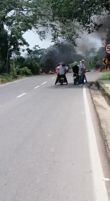 Bloqueos en la vía a Turbaco