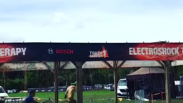 Collab copyright protection - tough mudder two guys face plant