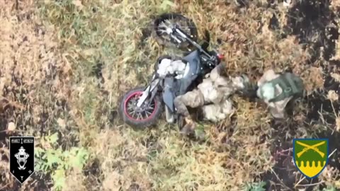 Russian Soldier Leaves His Buddy After Falling Off Bike