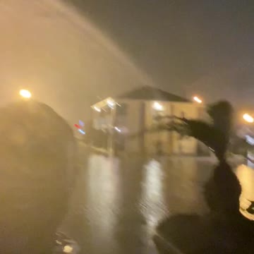 Hurricane Nicholas on SV Imagine flooding the marina lot