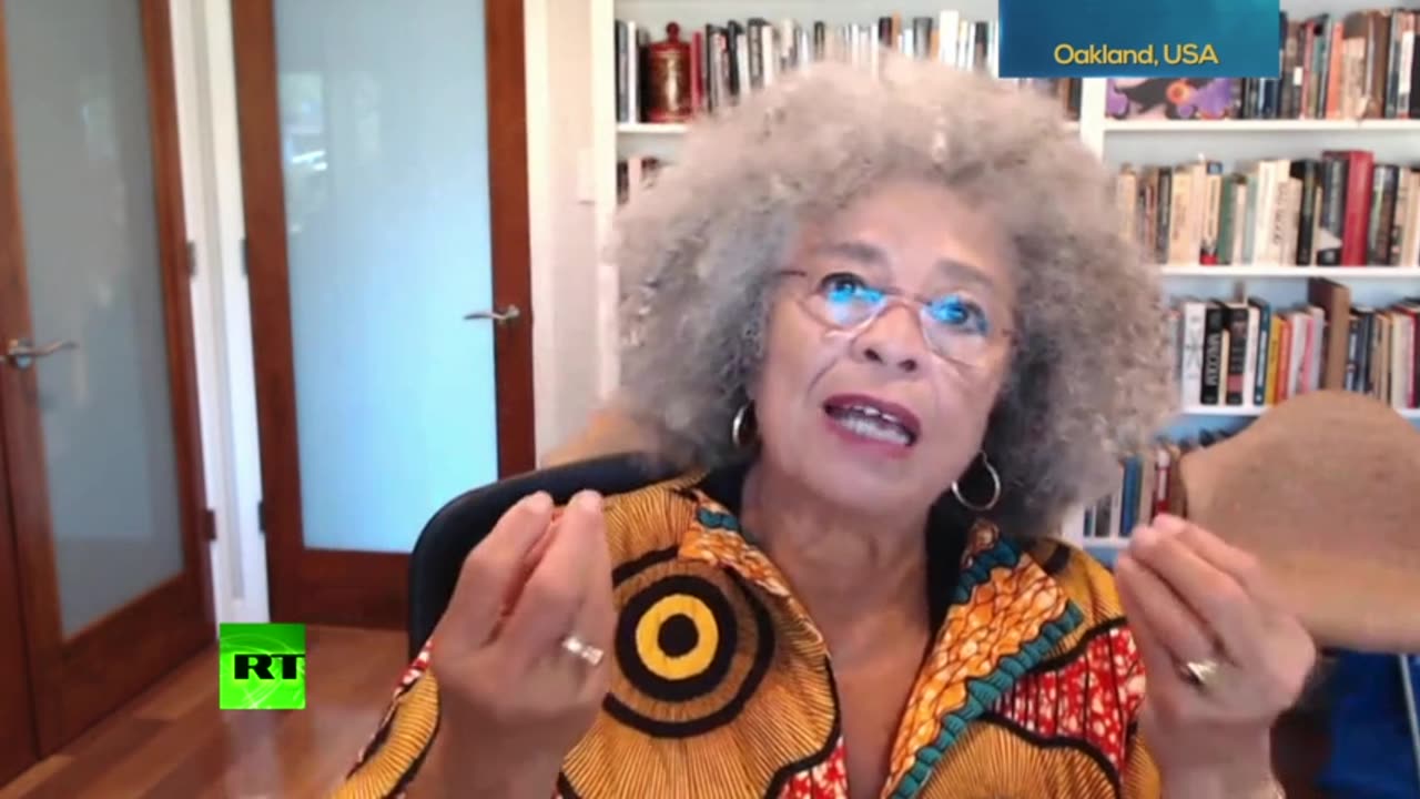 2020: Angela Davis goes on Putin's TV to announce support for Biden