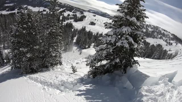 Skier Sets Off Massive Avalanche