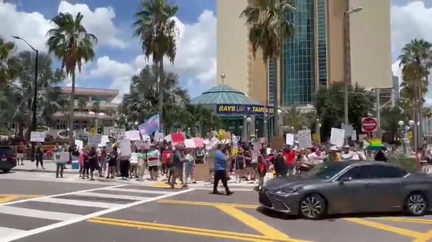 Woke activists protest Moms for Liberty summit in Tampa!!