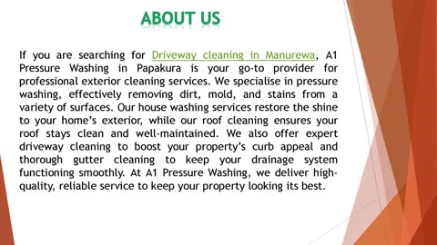 If you are searching for Driveway cleaning in Manurewa