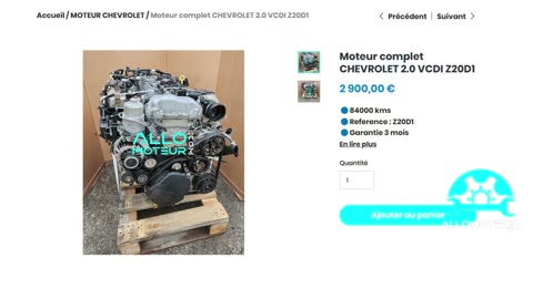 ALLOMOTEUR.COM - Moteur complet CHEVROLET 2.0 VCDI Z20D1