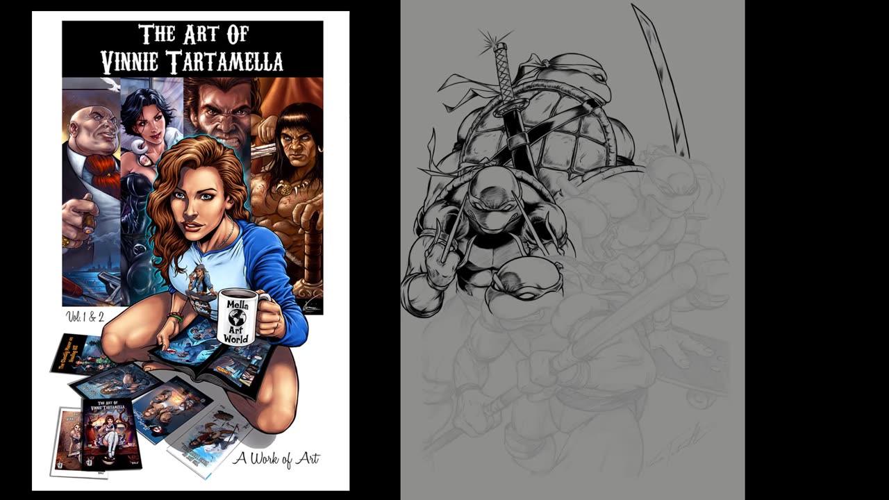 Time lapse Inking TMNT Drawing!