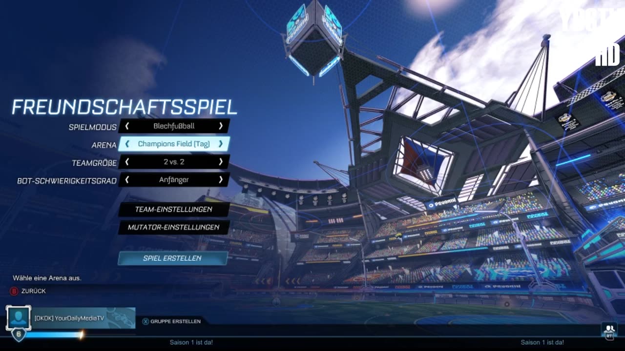 Let's Play || Rocket League || Spielmodus: Blechfußball || German, Deutsch || HD