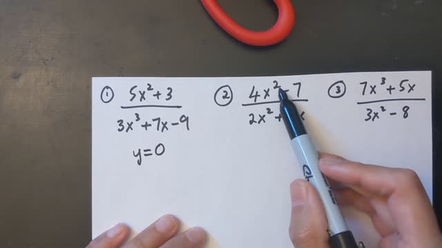 Grade 12 Math - Finding horizontal asymptotes (lesson 5.2)