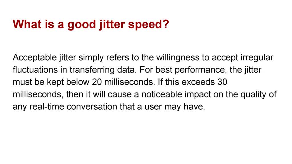 Jitter Speed Test