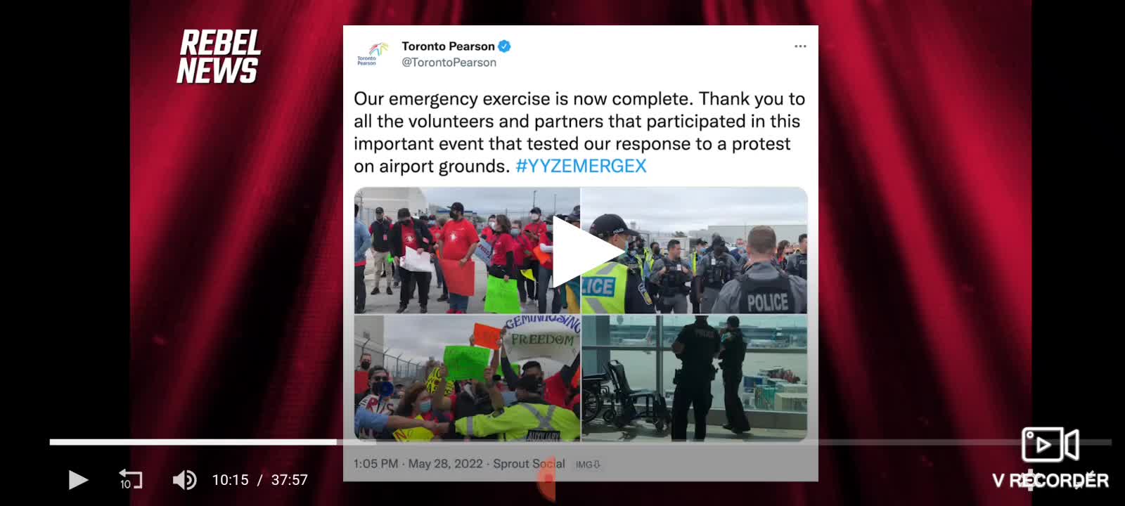 Government Carries out Mock Police State exercise at Pearson Airport
