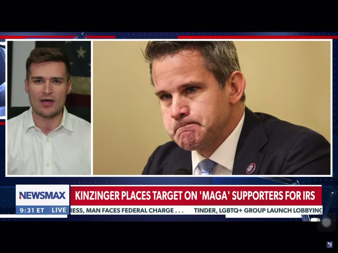 Adam Kinzinger places target on the back of political strategist Alex Bruesewitz for the IRS.