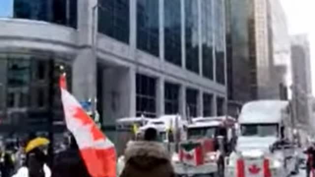 Ottawa Freedom Convoy Feb 19th, 2022 Trucks leave