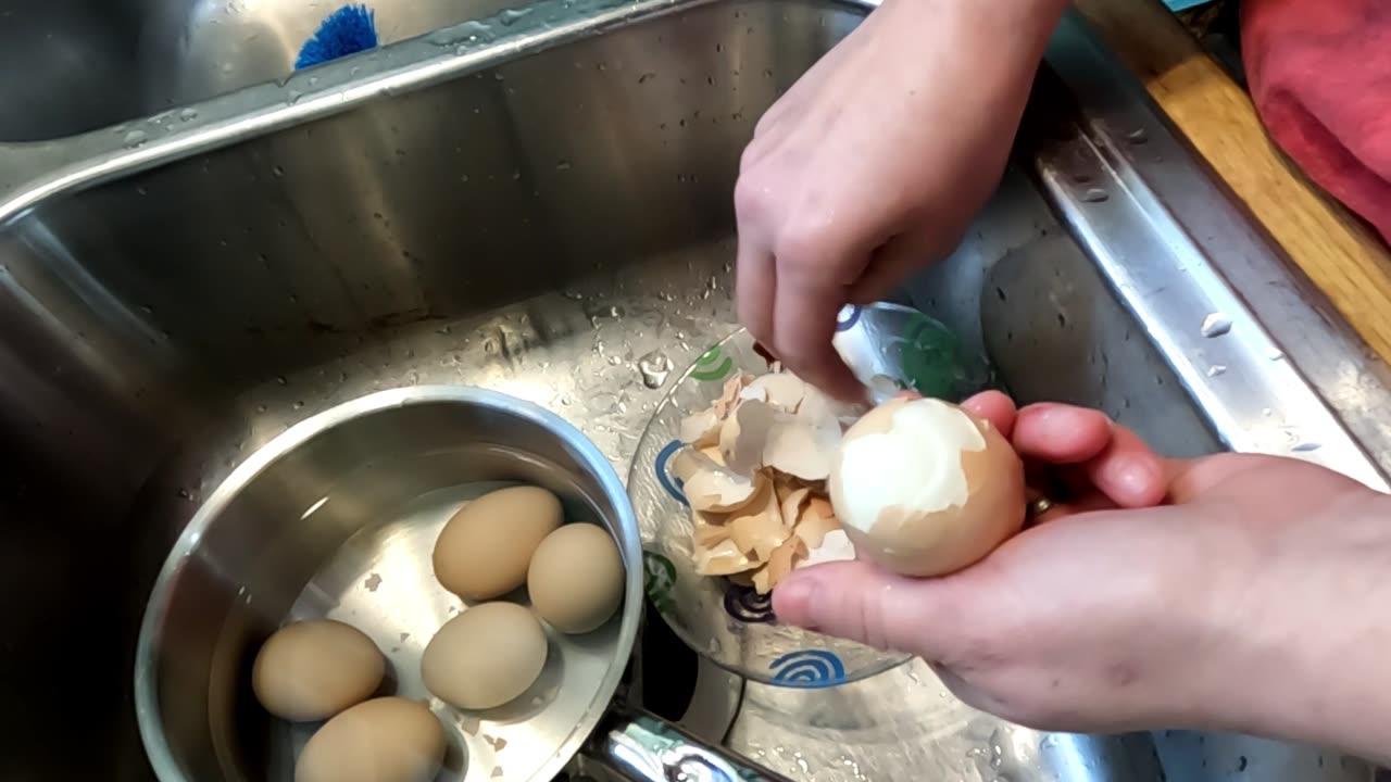 Cooking With Brandy... Well, Peeling Eggs With Brandy Anyway