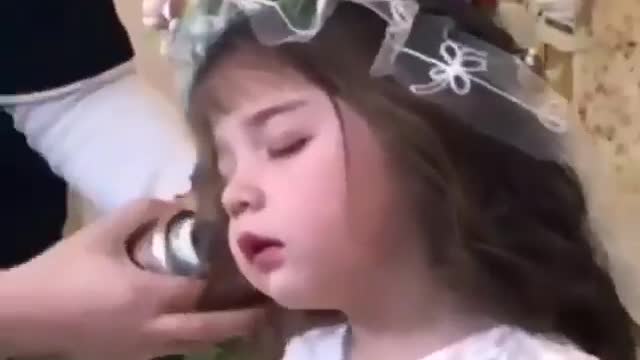 Baby falling asleep while getting ready